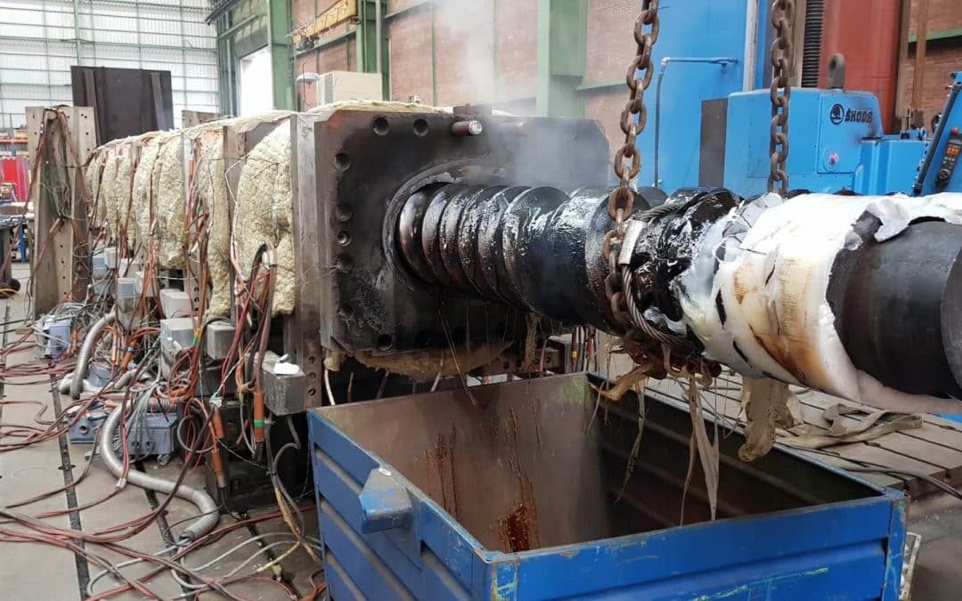 Vastgelopen Polymeer Extruder